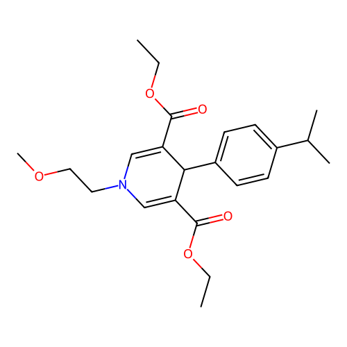 diethyl 1-(2-methoxyethyl)-4-(4-propan-2-ylphenyl)-4H-pyridine-3,5-dicarboxylate structure