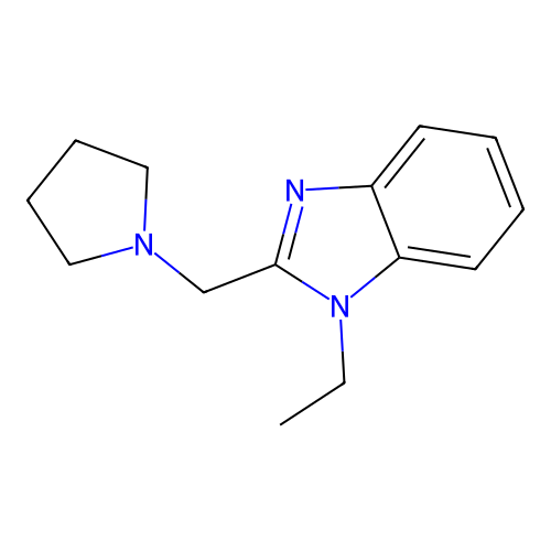 1-Ethyl-2-(pyrrolidin-1-ylmethyl)benzimidazole structure
