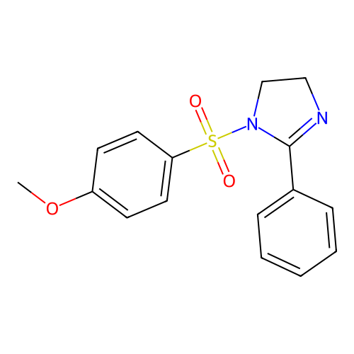 1-(4-Methoxyphenyl)sulfonyl-2-phenyl-4,5-dihydroimidazole structure