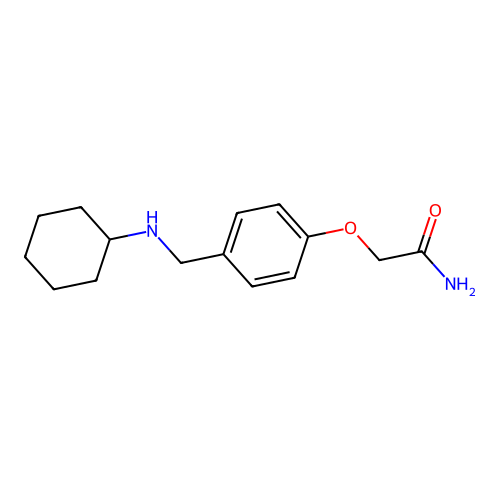 2-{4-[(Cyclohexylamino)methyl]phenoxy}acetamide structure