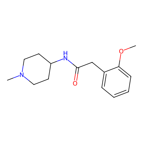 2-(2-methoxyphenyl)-N-(1-methylpiperidin-4-yl)acetamide structure