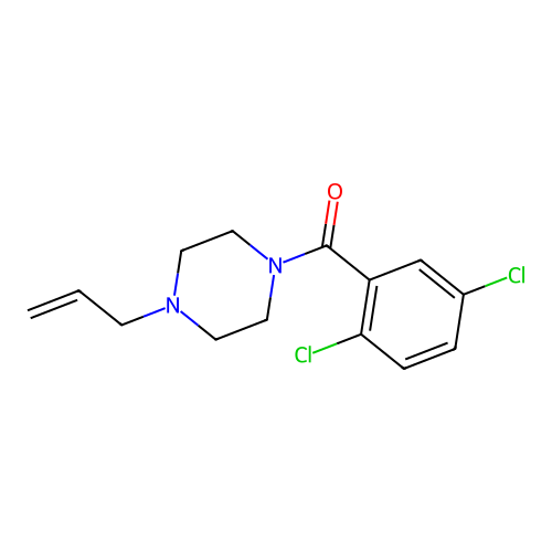 (2,5-Dichlorophenyl)-(4-prop-2-enylpiperazin-1-yl)methanone structure