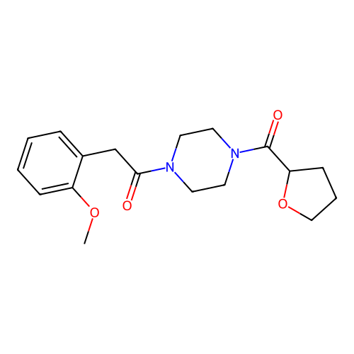 2-(2-Methoxyphenyl)-1-[4-(oxolane-2-carbonyl)piperazin-1-yl]ethanone structure