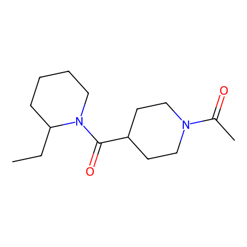 1-[4-(2-Ethylpiperidine-1-carbonyl)piperidin-1-yl]ethanone structure