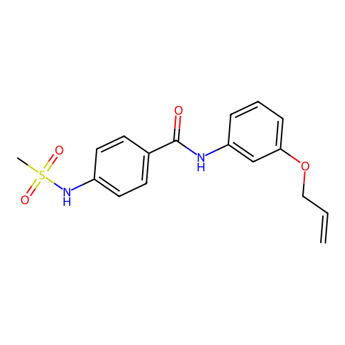 4-(methanesulfonamido)-N-(3-prop-2-enoxyphenyl)benzamide structure