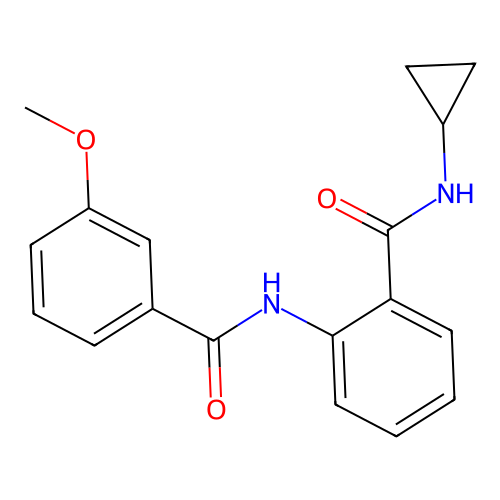 N-cyclopropyl-2-[(3-methoxybenzoyl)amino]benzamide structure