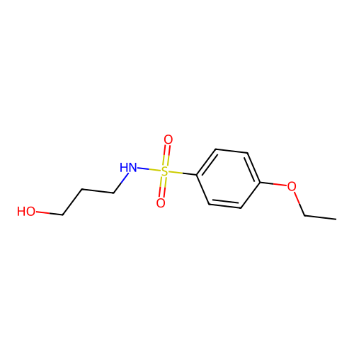 4-ethoxy-N-(3-hydroxypropyl)benzenesulfonamide structure