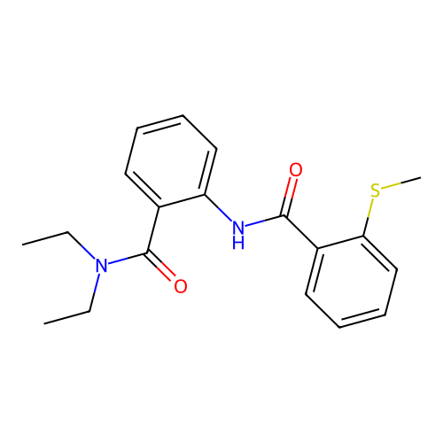 N,N-diethyl-2-[(2-methylsulfanylbenzoyl)amino]benzamide structure