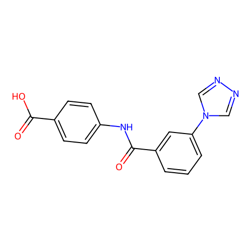 4-({[3-(4H-1,2,4-triazol-4-yl)phenyl]carbonyl}amino)benzoic acid structure