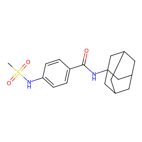 N-(1-adamantyl)-4-(methanesulfonamido)benzamide structure