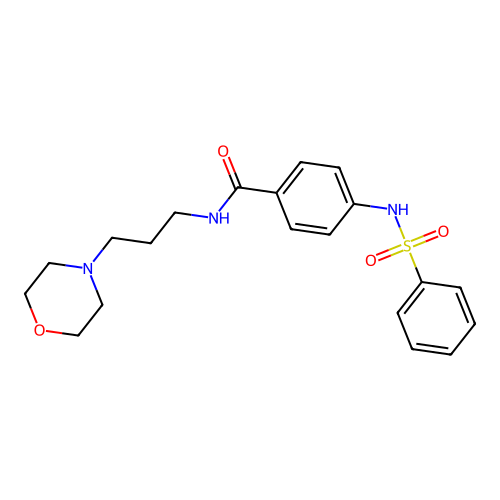 4-(benzenesulfonamido)-N-(3-morpholin-4-ylpropyl)benzamide structure