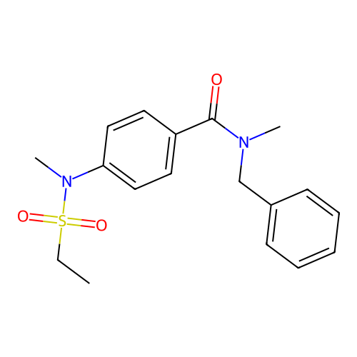 N-benzyl-4-[ethylsulfonyl(methyl)amino]-N-methylbenzamide structure