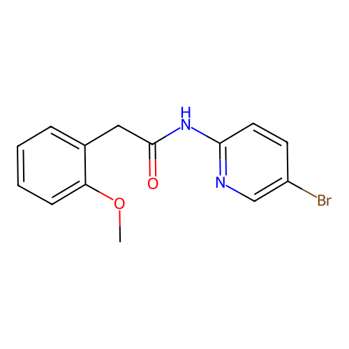 N-(5-bromopyridin-2-yl)-2-(2-methoxyphenyl)acetamide structure