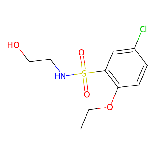 5-chloro-2-ethoxy-N-(2-hydroxyethyl)benzenesulfonamide structure