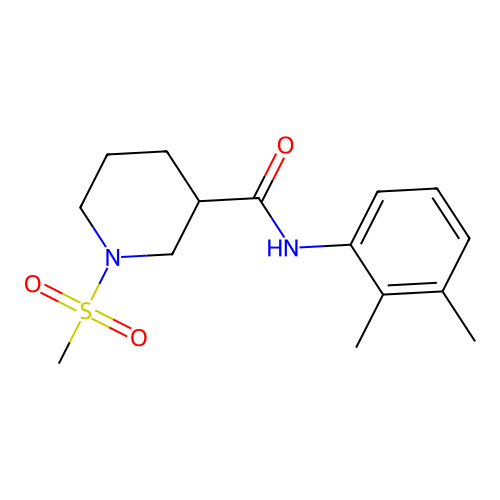 N-(2,3-dimethylphenyl)-1-(methylsulfonyl)piperidine-3-carboxamide structure