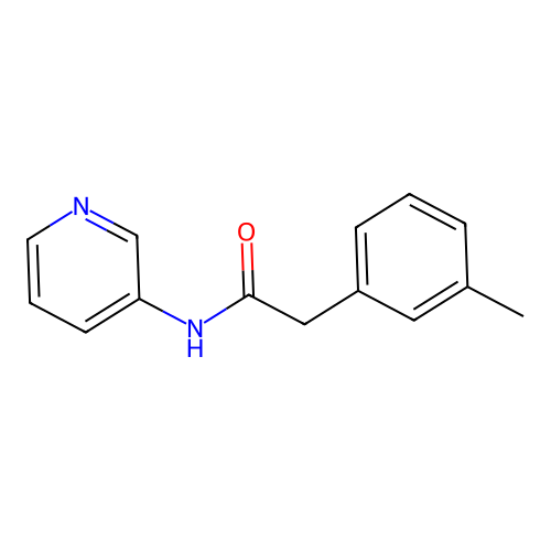 2-(3-methylphenyl)-N-pyridin-3-ylacetamide structure