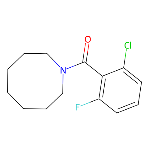 Azocan-1-yl-(2-chloro-6-fluorophenyl)methanone structure