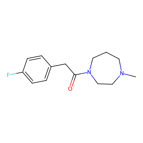 2-(4-Fluorophenyl)-1-(4-methyl-1,4-diazepan-1-yl)ethanone structure