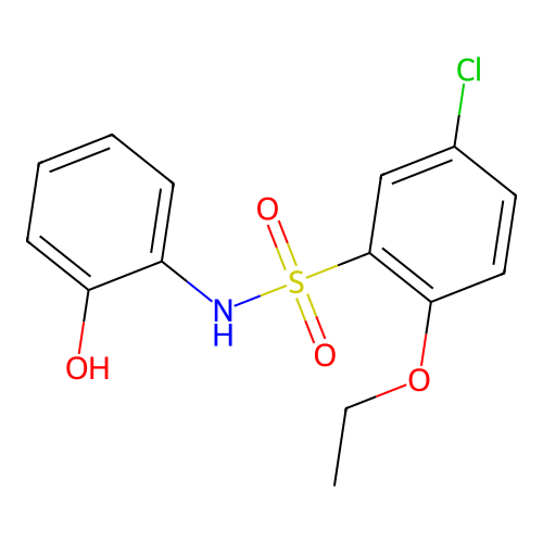 5-chloro-2-ethoxy-N-(2-hydroxyphenyl)benzenesulfonamide structure