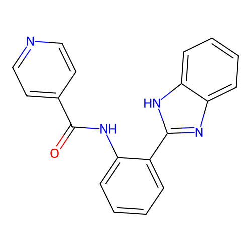 N-[2-(1H-benzimidazol-2-yl)phenyl]pyridine-4-carboxamide structure