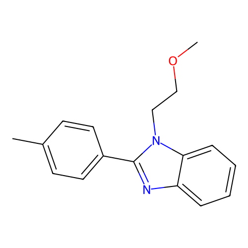 1-(2-methoxyethyl)-2-(4-methylphenyl)-1H-1,3-benzodiazole structure
