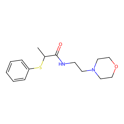N-(2-morpholin-4-ylethyl)-2-phenylsulfanylpropanamide structure