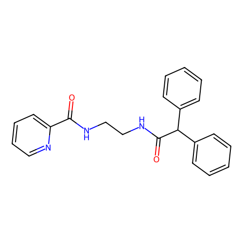 N-{2-[(diphenylacetyl)amino]ethyl}pyridine-2-carboxamide structure