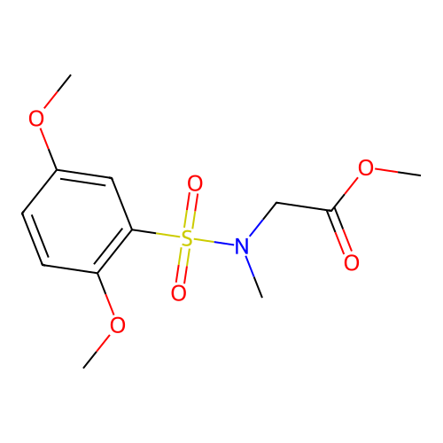 Methyl 2-[(2,5-dimethoxyphenyl)sulfonyl-methylamino]acetate structure