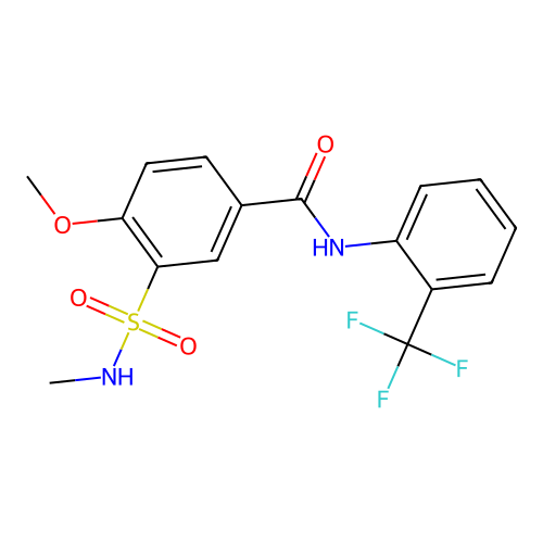 4-methoxy-3-(methylsulfamoyl)-N-[2-(trifluoromethyl)phenyl]benzamide structure