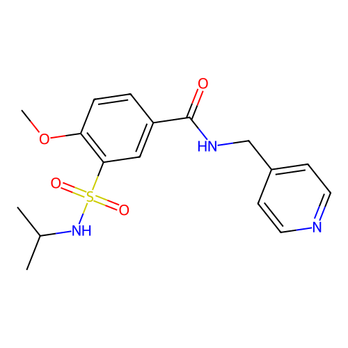 4-methoxy-3-(propan-2-ylsulfamoyl)-N-(pyridin-4-ylmethyl)benzamide structure