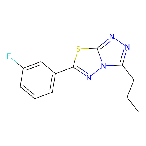6-(3-Fluorophenyl)-3-propyl[1,2,4]triazolo[3,4-b][1,3,4]thiadiazole structure