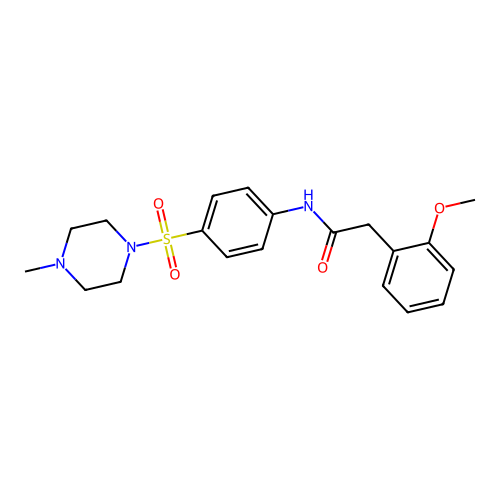2-(2-methoxyphenyl)-N-[4-(4-methylpiperazin-1-yl)sulfonylphenyl]acetamide structure