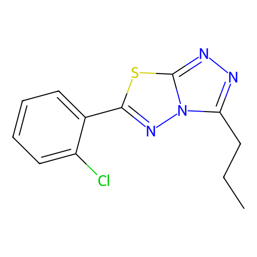 6-(2-Chlorophenyl)-3-propyl[1,2,4]triazolo[3,4-b][1,3,4]thiadiazole structure