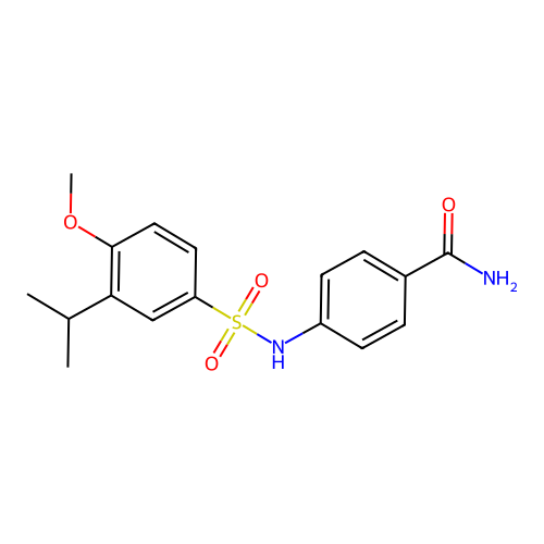 4-[(4-Methoxy-3-propan-2-ylphenyl)sulfonylamino]benzamide structure