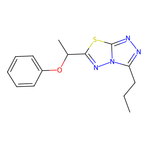 6-(1-Phenoxyethyl)-3-propyl[1,2,4]triazolo[3,4-b][1,3,4]thiadiazole structure