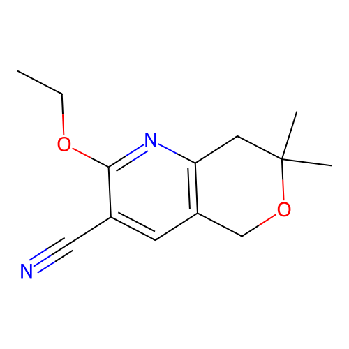 2-Ethoxy-7,7-dimethyl-5,8-dihydropyrano[4,3-b]pyridine-3-carbonitrile structure