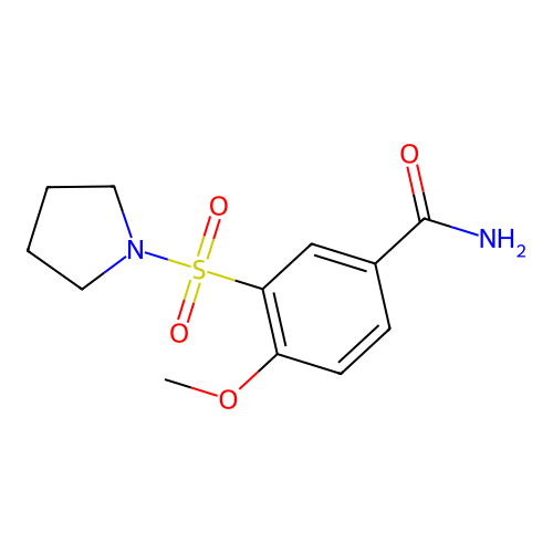 4-Methoxy-3-pyrrolidin-1-ylsulfonylbenzamide structure