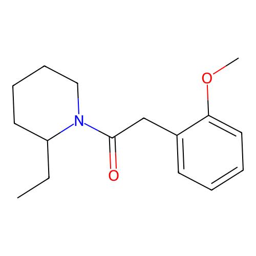 1-(2-Ethylpiperidin-1-yl)-2-(2-methoxyphenyl)ethanone structure