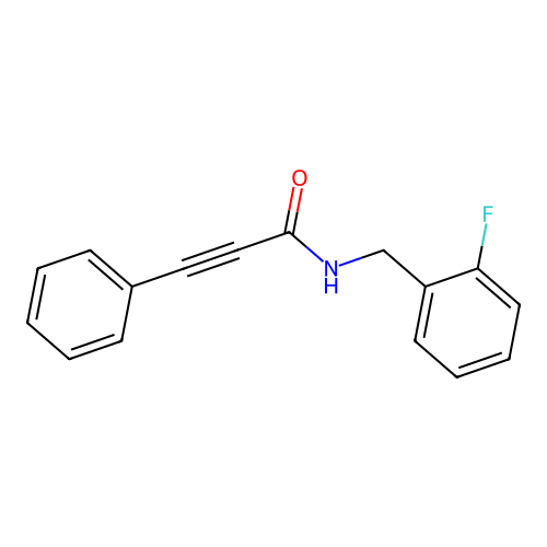 N-[(2-fluorophenyl)methyl]-3-phenylprop-2-ynamide structure