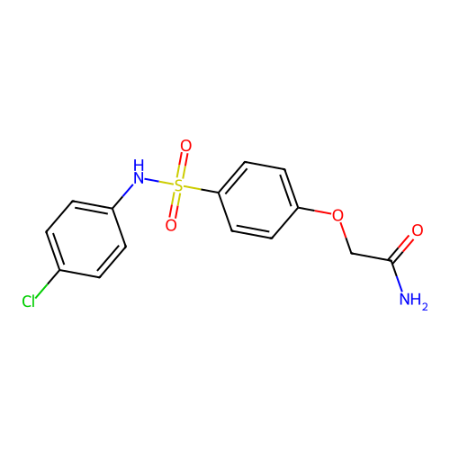 2-[4-[(4-Chlorophenyl)sulfamoyl]phenoxy]acetamide structure