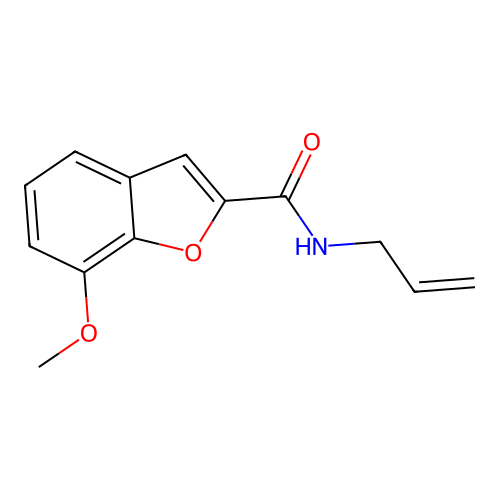 7-methoxy-N-prop-2-enyl-1-benzofuran-2-carboxamide structure