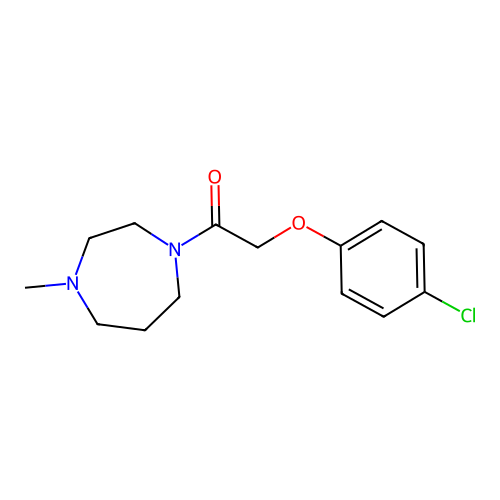 2-(4-Chlorophenoxy)-1-(4-methyl-1,4-diazepan-1-yl)ethanone structure