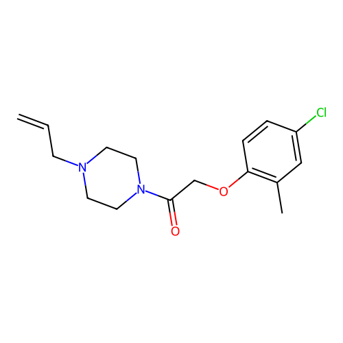 2-(4-Chloro-2-methylphenoxy)-1-(4-prop-2-enylpiperazin-1-yl)ethanone structure