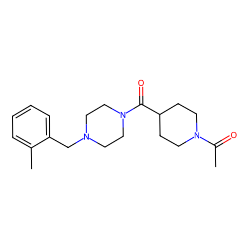 1-[4-[4-[(2-Methylphenyl)methyl]piperazine-1-carbonyl]piperidin-1-yl]ethanone structure