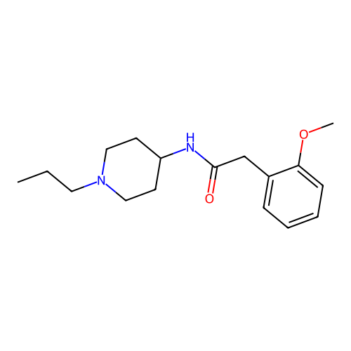 2-(2-methoxyphenyl)-N-(1-propylpiperidin-4-yl)acetamide structure