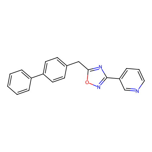 3-[5-(Biphenyl-4-ylmethyl)-1,2,4-oxadiazol-3-yl]pyridine structure