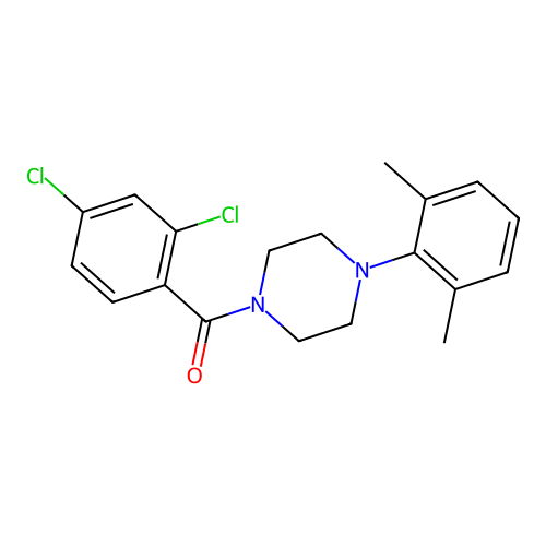 (2,4-Dichlorophenyl)-[4-(2,6-dimethylphenyl)piperazin-1-yl]methanone structure