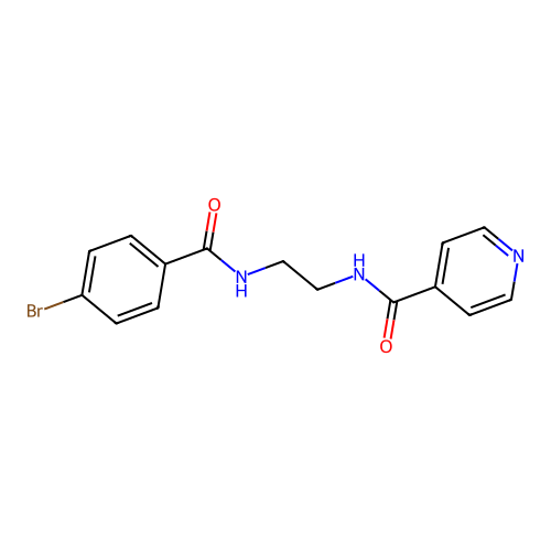 N-[2-[(4-bromobenzoyl)amino]ethyl]pyridine-4-carboxamide structure