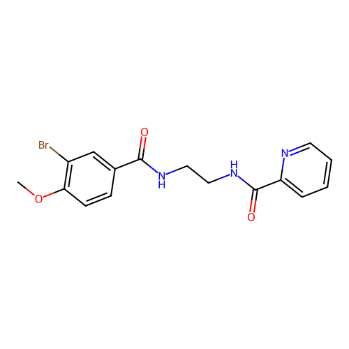 N-[2-[(3-bromo-4-methoxybenzoyl)amino]ethyl]pyridine-2-carboxamide structure