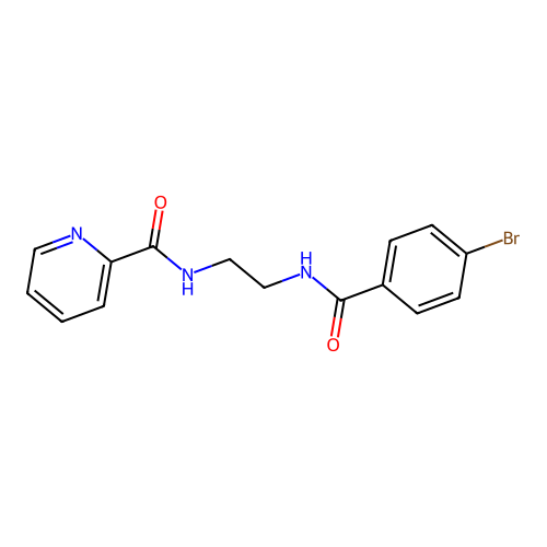 N-[2-[(4-bromobenzoyl)amino]ethyl]pyridine-2-carboxamide structure